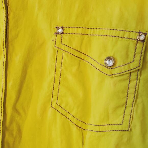 Rock 47 Wrangler Womens XL Western Shirt Rhinestone Studded Snap Long Sleeved - Picture 6 of 12